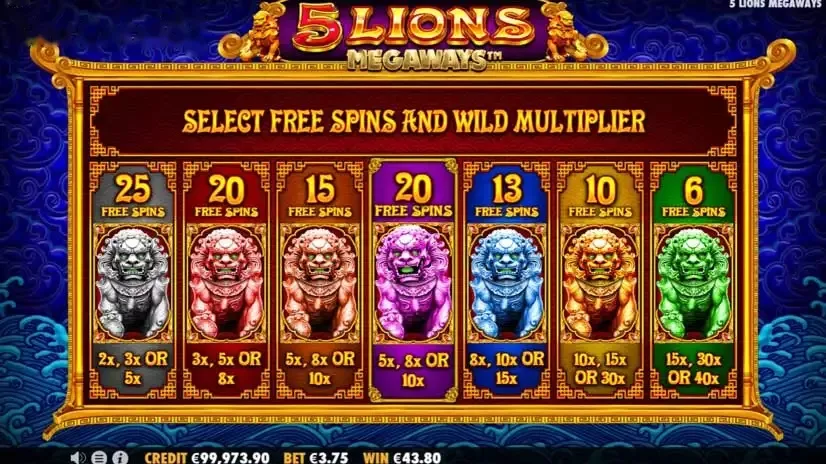 Imagem de 5 Lions Megaways